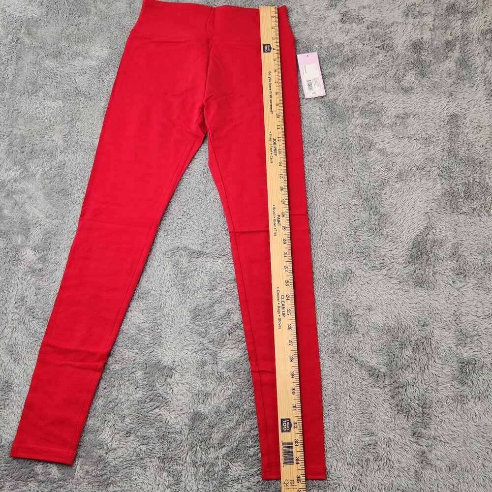 Wild Fable Fashion Leggings Womens XS Red‎ High-Waisted Cotton Workout Stretch - Picture 11 of 11